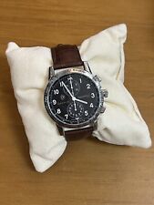 Orologio Eberhard Tazio Nuvolari 31038 cassa argento quadrante nero scatola e documenti così com'è