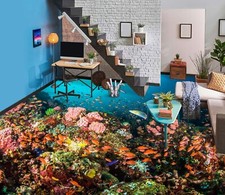 3D Ocean Fish FZ4845 Floor