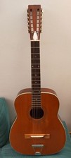 Harmony H-1270 Sovereign Vintage Acoustic Guitar 12 Corde 1963 Custodia Rigida
