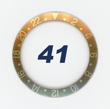 Lunetta sbiadita carattere grasso x Rolex GMT Master ORO 1675/8 o 16758 (oro occhio di tigre)