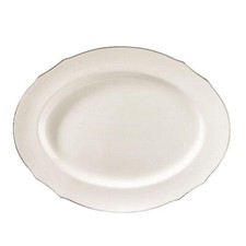 Richard Ginori - Piatto Ovale 39cm Duchessa Virginia Filo Platino Richard Ginori