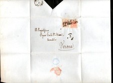 LOMBARDO -VENETO - 185....- LETTERA DEL  12-02-185.... - SPEDITA DA UDINE   PER