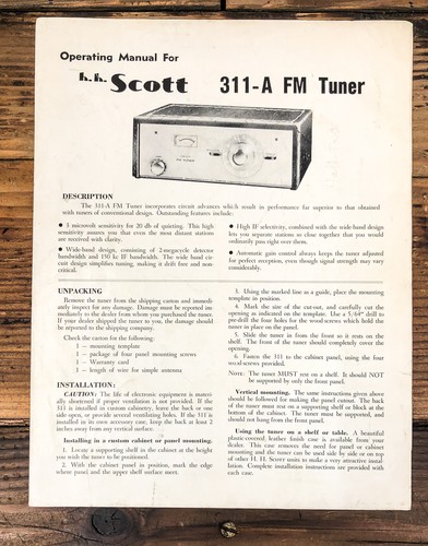 Sintonizzatore scott model - hh,