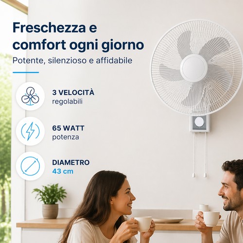 Ventilatore muro cm - ventilatore,