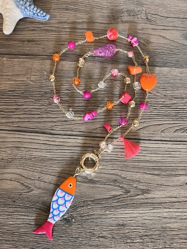 Collana lunga donna uncinetto - collana,