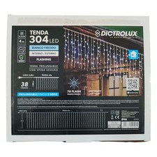 Tenda luce led interno esterno luce fredda 304 LED con 76 Flash prolungabile 4MT