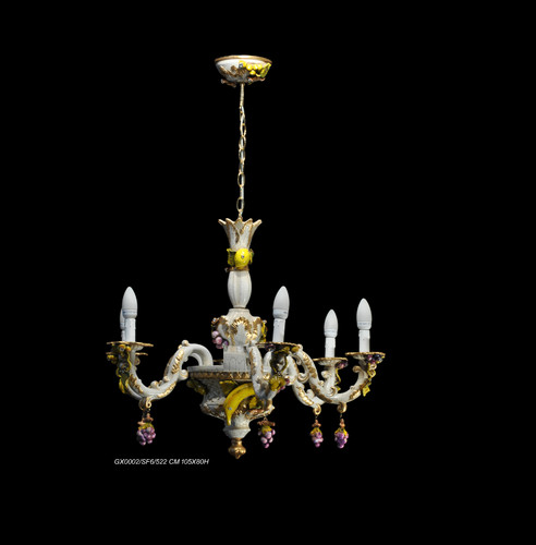 Lampadario ceramica luci - 6,