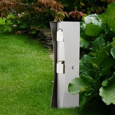 Presa per Esterni da Giardino Colonnina con 2-fach Acciaio Inox Argento H 45cm