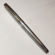 Penna stilografica Parker 75 Cisele argento sterling oro piatto 14k 67 pennino vintage 