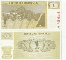 SLOVENIA BANCONOTA 1 TALLARO