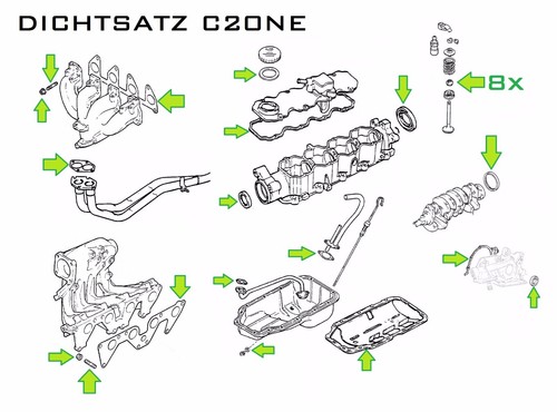 Kit guarnizioni opel c20ne - kit,