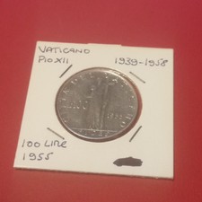 Vaticano Moneta 100 Lire 1955