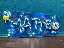 Targhetta nome bambino da stanzetta fatto a mano