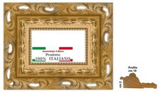 Cornice in legno Naturale modello traforata per stampe,quadri,poster Spes. cm 10