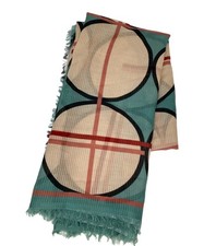 Sciarpa in cotone beige e verde con stola fantasia FALIERO SARTI autentica W:...