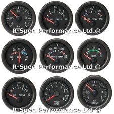 QUALSIASI OFFERTA 3 GAUGE Black Face Boost Psi Bar Olio Pressione Olio Acqua Temperatura Volt Rev 