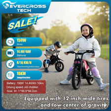 EVERCROSS Moto Bici Elettrica da bambini | 150W | 3-12 anni | 15km | 8-16 km/h