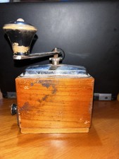 #174 Vintage Macina Caffe in Legno e Acciaio Anni '30