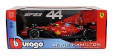 MODELLINO AUTO STATICO F1 BURAGO FERRARI SF23 HAMILTON PROVA FIORANO 2025 1/18