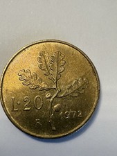 20 Lire del 1972, circolata e in buone condizioni.