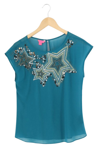 Monsoon top donna blu elegante - top,