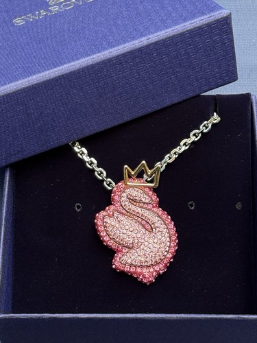 Collana swarovski cigno rosa - cigno,