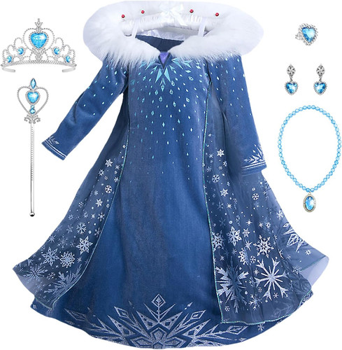 Carnevale elsa vestito set - carnevale,
