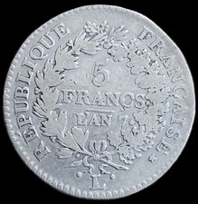 5 Francs Union Et Force L'an 7