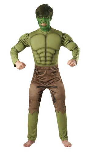 Costume deluxe hulk muscolo - hulk,