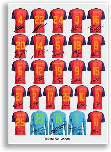 Poster spagna squadra completa - spagna,