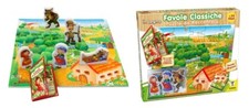 Puzzle in legno 25 pezzi con libro e pupazzi Cappuccetto Rosso favole classiche