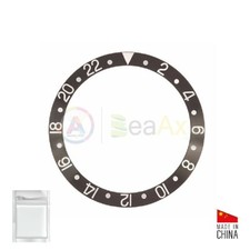 Inserto in alluminio per ghiera Rolex  GMT Master II Nero Argento 16700 16710