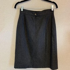 Gonna donna CHANEL 100% lana logo COCO MARK taglia 38 nera originale