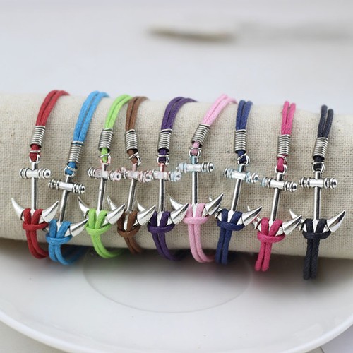 Color argento ancora bracciale - color,