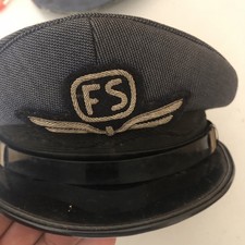 Antico CAPPELLO BERRETTO DA FERROVIERE Ferrovia Capo Stazione