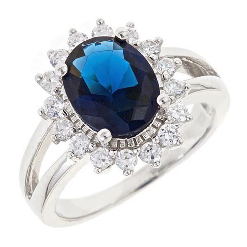 Anello solitario zaffiro - in,