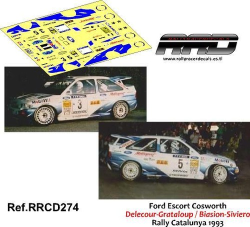 Decal calca ford escort - decal/calca, 1/43;