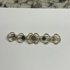 Spilla vintage firmata Sarah Coventry spilla tono oro - strass