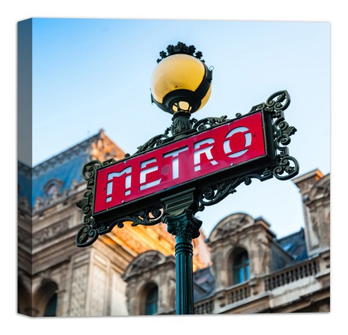 Parigi quadro stampa su tela - su,
