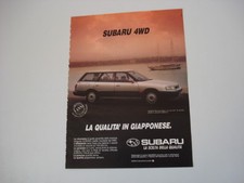 advertising Pubblicità 1991 SUBARU LEGACY 4WD
