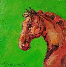 Quadro cavallo impasto - cavallo,