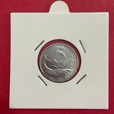 REPUBBLICA ITALIANA 5 LIRE DELFINO  1969 VARIANTE Q,FDC MOLTO RARA