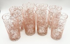 8 bicchieri vintage rosa