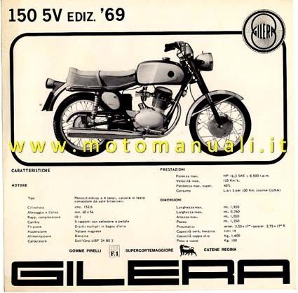 Gilera 150 1969 depliant - 150,