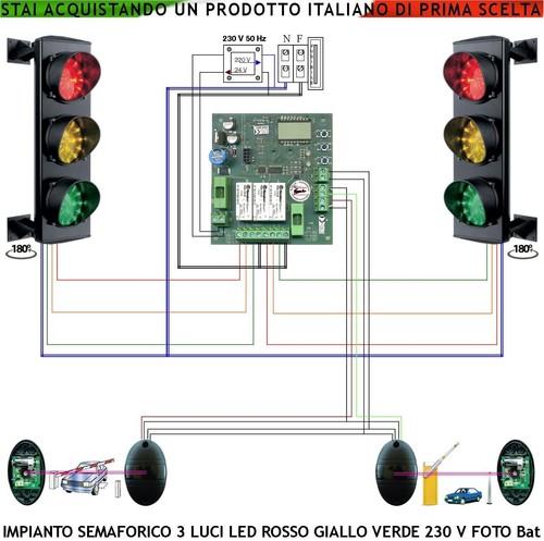 Impianto semaforico luci led - impianto,