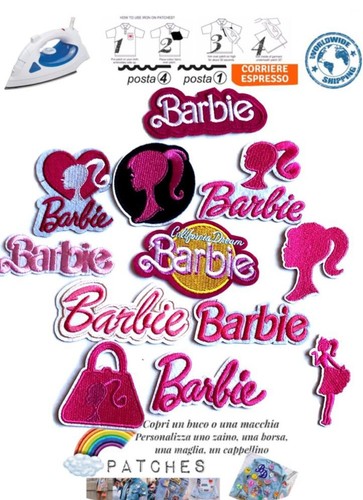 Barbie patch iron - on, pink