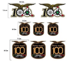 KIT ADESIVI MOTO GUZZI 100 ANNI ANNIVERSARIO CENTENARIO DECALCOMANIA CASCO REPLI