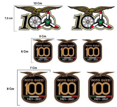 Kit adesivi moto guzzi 100 - adesivi,