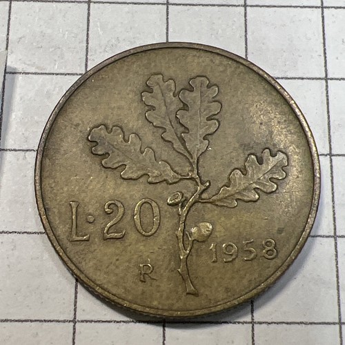 1958 italy lire - .20, coin