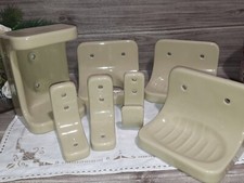 ANNI 50 ARREDO BAGNO CERAMICA PORTASAPONE BICCHIERE LAVANDINO PORTACARTAIGIENICA